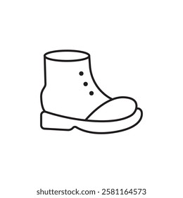 Brisk boots icon Flat simple outline