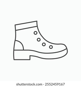 Brisk boots icon set in blackthin line style.