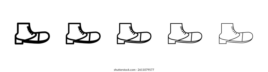 brisk boots icon Symbol mark in Outline style