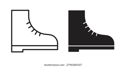 brisk boots icon and symbol. Vector icon editable set
