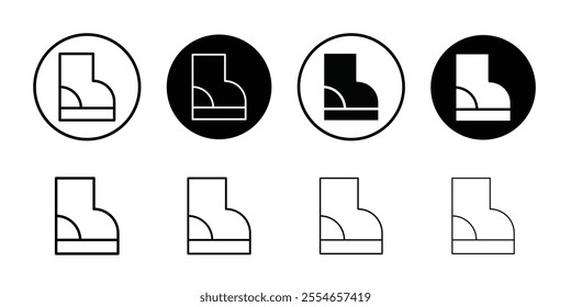 Brisk boots icon Thin line vector illustration set