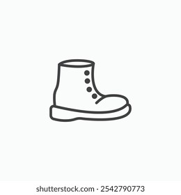 Brisk boots icon in thin outlined.