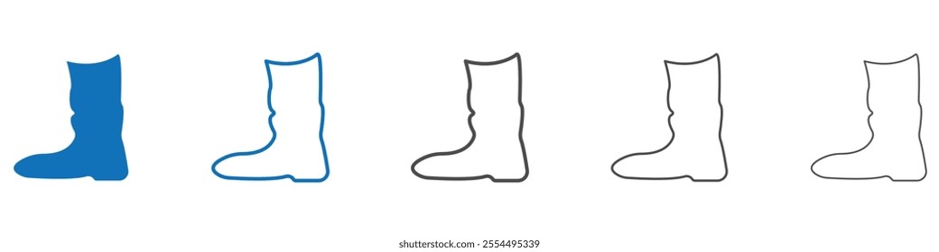 Brisk boots icon vector set collection for web