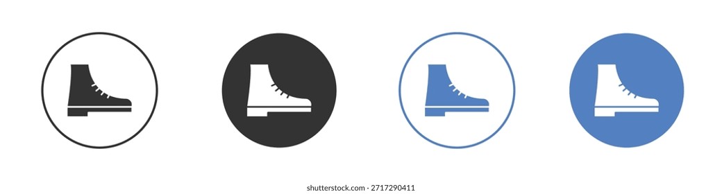 Icono de botas brillantes para el Diseño web. Pixel Iconos planos perfectos