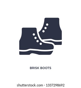brisk boots isolated icon. Simple element illustration from clothes concept. brisk boots editable logo symbol design on white background. Can be use for web and mobile.