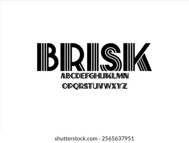 Brisk font for logo and headline. Isolated vector typeset