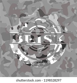 Brisk on grey camouflaged pattern
