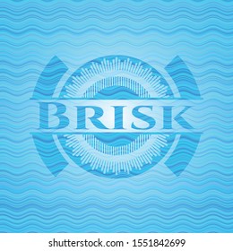 Brisk water emblem. Vector Illustration. Detailed.