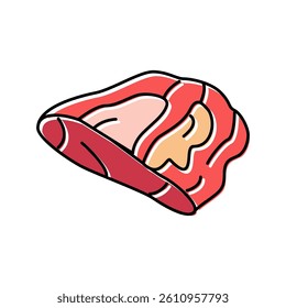 brisket beef meat color icon vector. brisket beef meat sign. isolated symbol illustration