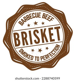 Brisket grunge rubber stamp on white background, vector illustration