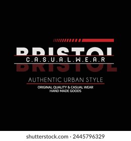 Bristol City typography design and illustration vector for t shirt design