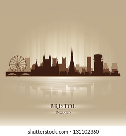 Bristol England skyline city silhouette