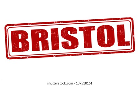 Bristol grunge rubber stamp on white, vector illustration