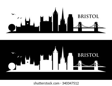 Bristol skyline - vector illustration
