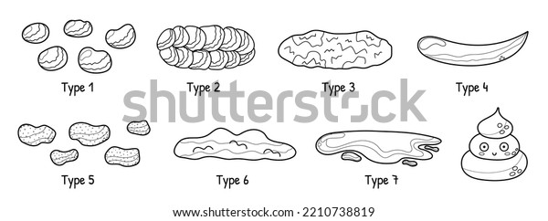 Bristol Stool Black White Set Different Stock Vector (Royalty Free ...