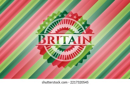 Britain christmas emblem background. Vector Illustration. Detailed. 