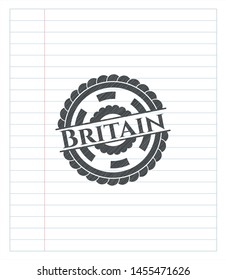 Britain drawn with pencil strokes. Vector Illustration. Detailed.