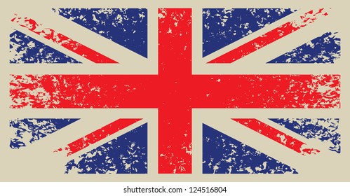 Bandera británica con textura gruesa