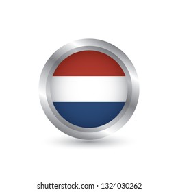 Britain Flag on Shiny Metallic Silver Frame