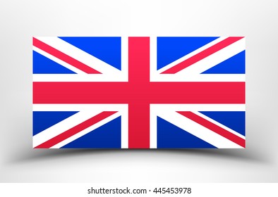 Britain Flag with soft shadow 