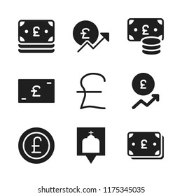 britain icon. 9 britain vector icons set. pound sterling, church sign and pound icons for web and design about britain theme