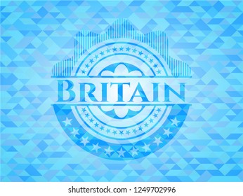 Britain light blue mosaic emblem