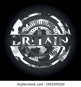 Britain on grey camouflage texture