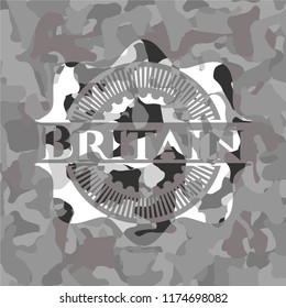 Britain on grey camouflaged pattern