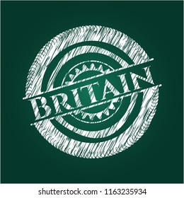 Britain written with chalkboard texture