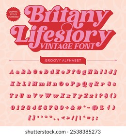 Britany Lifestory seri Groove Retro Vintage Display Negrito Fonte alfabeto