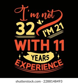 Brithday years experience t shirt design svg
