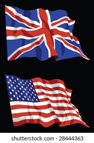 British and American Flags