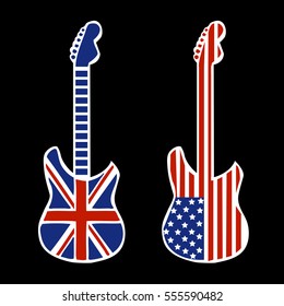 British and American Rock and Roll Guitars