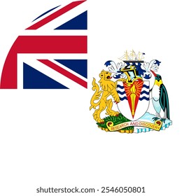 Bandera del círculo del territorio antártico británico, Bandera del círculo del territorio antártico británico, Imágenes vectoriales