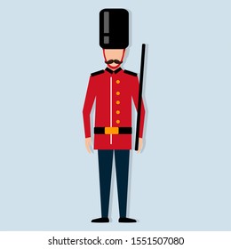 british army soldier isolated vector illustration