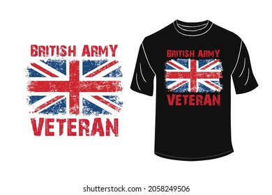 British Army Veteran T-Shirt Design