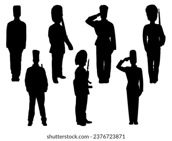 Britische Befefferwächter Silhouette-Vektorkunst