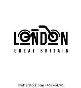 British bike vector logo design template