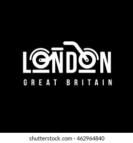 British bike vector logo design template