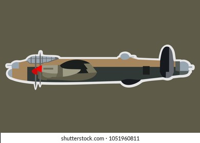 British bomber plane vector illustration
