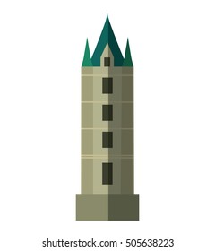 british castle isolated icon vector illustration design