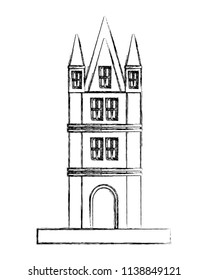 british castle tower icon