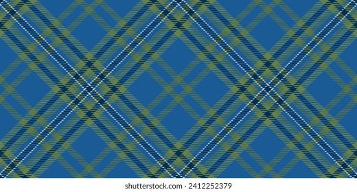 British check texture seamless, relax plaid background tartan. Horizontal textile vector pattern fabric in cyan and green color.