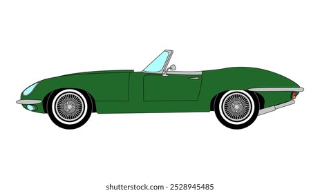 British classic convertible auto vector rare retro design 