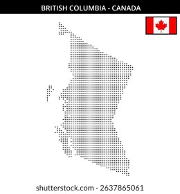 British Columbia map with dot representation