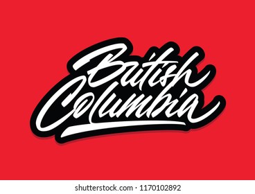 British Columbia vector lettering logo sign element