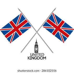 British design over white background, vector illustration.