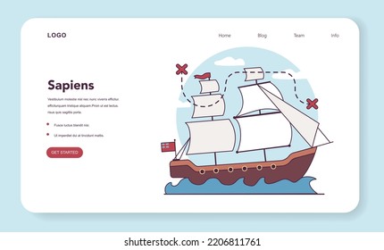 British East India Company Web Banner Or Landing Page. India And Southeast Asia Colonization. Trade Company Selling Goods And Slaves. Seafaring And International Trade. Flat Vector Illustration