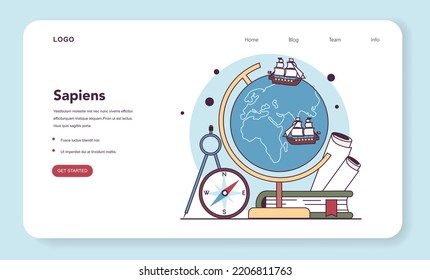 British East India Company Web Banner Or Landing Page. India And Southeast Asia Colonization. Trade Company Selling Goods And Slaves. Seafaring And International Trade. Flat Vector Illustration