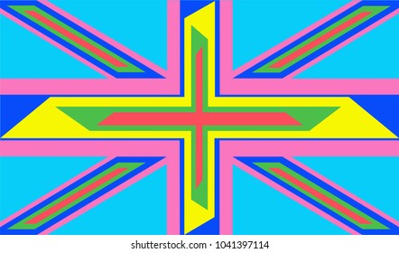 British flag background icon modern colors and design